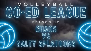 Chaos vs Salty Splatoons  Courtside Premier Volleyball League  Season 12 Week 2 [upl. by Raseda]