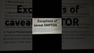 Sale of goods act 1930Exceptions to the doctrine of caveat emptorcommerce commercenetjrfugcnet [upl. by Shanks]