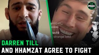 Darren Till and Khamzat Chimaev agree to fight on IG quotYou know I beat you rightquot [upl. by Eissej806]