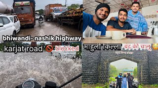 Bhiwandi  nashik highway condition 😡  all road blocked by heavy rain and traffic [upl. by Lsil348]