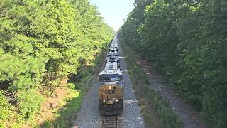 CSX M41603 with a Pair of ES40DCs pulling Hard as we get a top view [upl. by Peale]