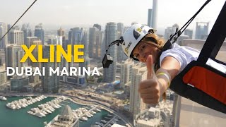 XLINE Dubai Zipline 2023  Dubai Tourist Attractions  Dubai Marina [upl. by Craner7]