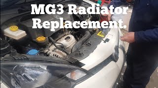 MG3 Radiator Replacement Without Degassing The Air Conditioning [upl. by Gaillard]