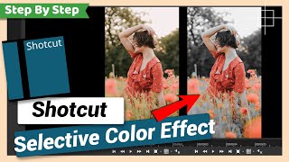 Color Isolation or Selective Color Effect  Shotcut Tutorial [upl. by Nellad]