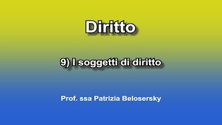 9 I soggetti di diritto [upl. by Atews404]