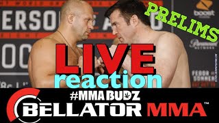 Bellator 208 PRELIMS LIVE REACTION MMABUDZ [upl. by Garlan]