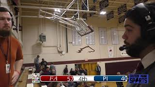 Presque Isle at Foxcroft Varsity boys basketball [upl. by Artekal]