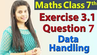 Q 7 Ex 31  Data Handling  Chapter 3  Maths Class 7th  NCERT [upl. by Jarid]