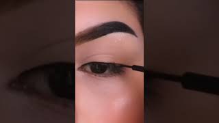 How to draw Wing eyeliner on hooded eyes 😊💜 music Subscribe my channel and like my videos [upl. by Lantz630]