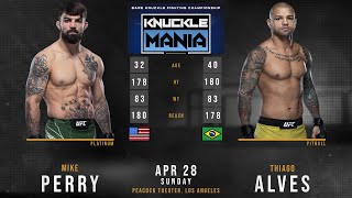 MIKE PERRY vs THIAGO ALVES Full Fight BKFC [upl. by Orihakat]