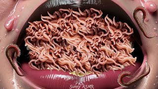 Deep Cleaning ASMR Treatment Animation  Cleaning Bugs from Womens Mouth [upl. by Ycak]