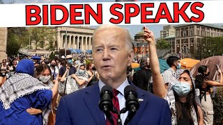 Biden talks proPalestinian protests on college campuses [upl. by Dempster]