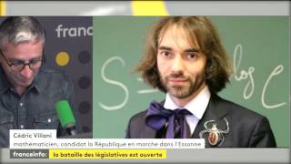 Cédric Villani mathématicien candidat En Marche dans lEssonne [upl. by Jerol]