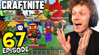 Craftnite Episode 67  NEW MEMBERS JOIN CRAFTNITE new spawn town [upl. by Middendorf167]