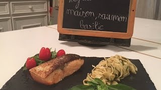 Tagliatelles maison saumon au basilic [upl. by Nitfa]