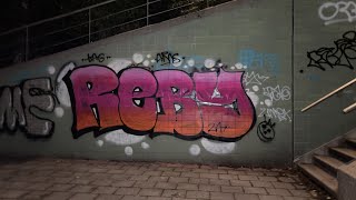 Graffiti Clips and Tags🧑‍🎨📸 ams graffiti feed graffitiart streetart part2 art reby tag [upl. by Steel]