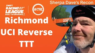 Zwift Racing League 2022 Race 7  Richmond UCI Reverse TTT [upl. by Mechling]