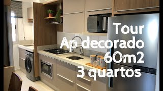 Tour  Apartamento 60m² 3 quartos Decorado [upl. by Orual]