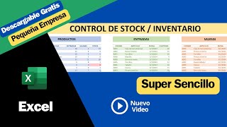 Como Hacer un SISTEMA de INVENTARIO de entradas salidas y control de stock en EXCEL📦 [upl. by Llerruj]