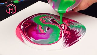 CAREFREE RIBBONS Acrylic Pouring and Fluid Art at Home [upl. by Aiza]