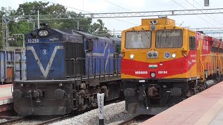 WDG 6G overtakes Derated ALCO  New Generation Overtakes OLD Generation  Indian Railways [upl. by Hadnama]