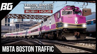 MBTA Boston Traffic F40PH3C  Train Sim World 2 Rush Hour  FIRST LOOK [upl. by Thanos]