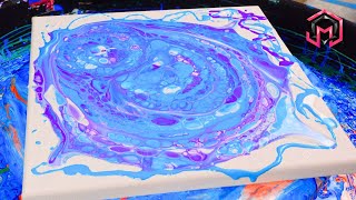 FIRST PAINTING EVER Acrylic Pouring and Fluid Art at Home for Therapy [upl. by Parsifal]