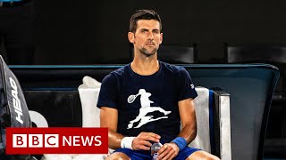 Djokovic detained ahead of Australian visa appeal  BBC News [upl. by Eibreh]