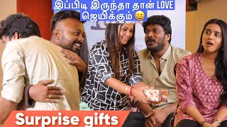 Love na இதெல்லாம் இருக்கனும்😄 Manikandan’s relationship advice  Hussain Manimegalai Surprise gifts [upl. by Aienahs]