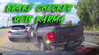 BRAKE CHECKS GONE WRONG  INSURANCE SCAMS ROAD RAGE INSTANT KARMA [upl. by Utter]