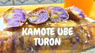 KAMOTE UBE  TURON RECIPE WITH LANGKAS AND CHEESE  Panlasang Pinoy [upl. by Lucilla159]