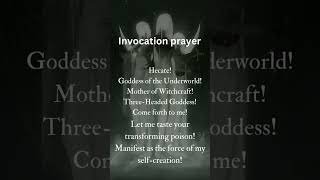 Goddess Hecate invocation prayer transform your life goddess hecate witch witchy [upl. by Ahselaf]