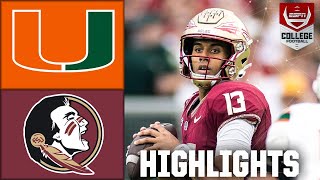 Miami Hurricanes vs Florida State Seminoles  Full Game Highlights [upl. by Gregoire]