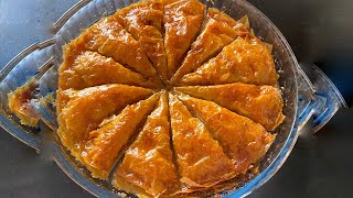 Hazır baklavalık yufkadan baklava tarifi😇 [upl. by Ilenay]