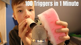 ASMR 100 Triggers In 1 Minute [upl. by Neenaj]