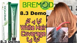 Bremod Hair colour  Hair coverage with Bremod 83  Golden Brown hair colour demo  Copper hair [upl. by Laikeze687]