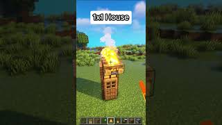 1x1 House Minecraft🏠 shorts [upl. by Velvet]