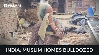 Indias Hindutva regime bulldozes Muslim homes in Haryana [upl. by Assirrak451]