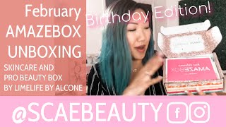 February AmazeBox Unboxing  Limelife by Alcone’s Pro Makeup and Natural Skincare Subscription Box [upl. by Kristen]