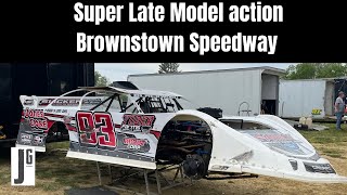 Super Late Models and Hornets at Brownstown Speedway HD [upl. by Clabo226]