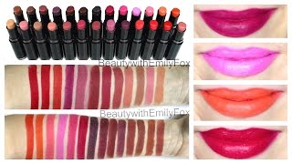 Wet n Wild Megalast Lipstick  Lip Swatches  ALL THE SHADES [upl. by Elman128]