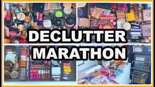 MASSIVE Makeup Collection Declutter Marathon  May 2024 [upl. by Yllas629]