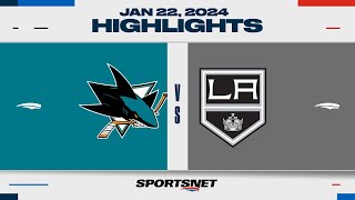 NHL Highlights  Sharks vs Kings  January 22 2024 [upl. by Candie]