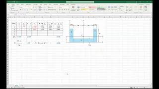 Cshape centroid and centroidal area moment of inertia calculation [upl. by Padraig]