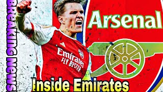 🔥INSIDE EMIRATES🔥 MARTIN ODEGAARD RETURN TO FACE NEW CASTLE [upl. by Rust]