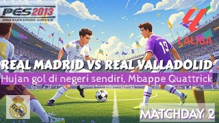 PES 2013 I REAL MADRID VS REAL VALLADOLID I LA LIGA I MATCHDAY 2 I FOOTBALL JOURNEY [upl. by Judie897]