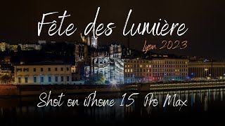 Fête des Lumières Lyon 2023 shot in iPhone 15 Pro Max [upl. by Asseram]