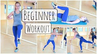 Beginner Workout  Afvallen Buikspieren en Billen [upl. by Ynnij]