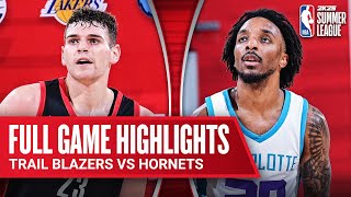 TRAIL BLAZERS vs HORNETS  NBA SUMMER LEAGUE  FULL GAME HIGHLIGHTS [upl. by Barger]