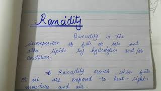 Rancidity Biochemistry [upl. by Alcock795]